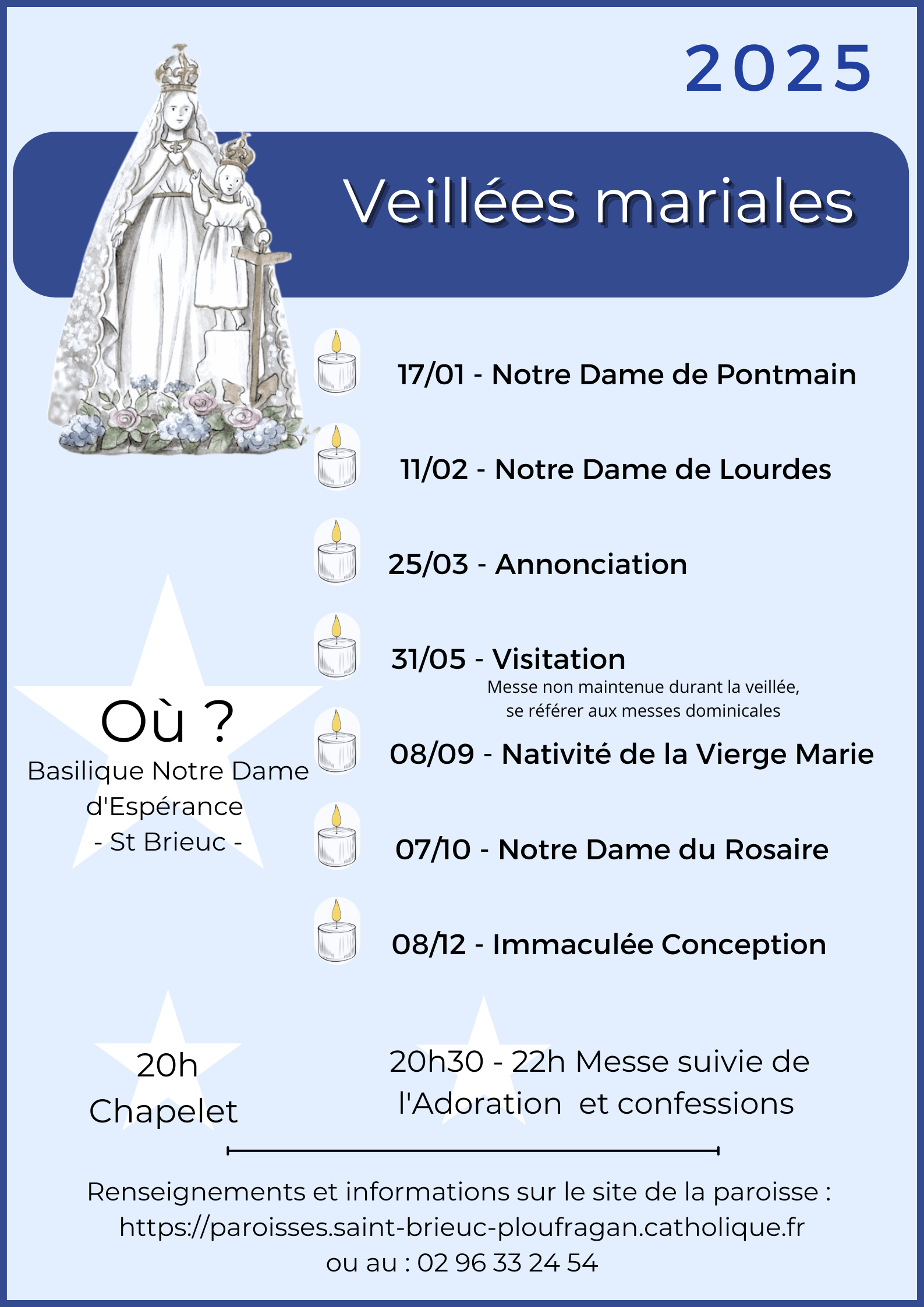 P SB Veillées mariales @ Basilique ND- D'Espérance | Saint-Brieuc | Bretagne | France