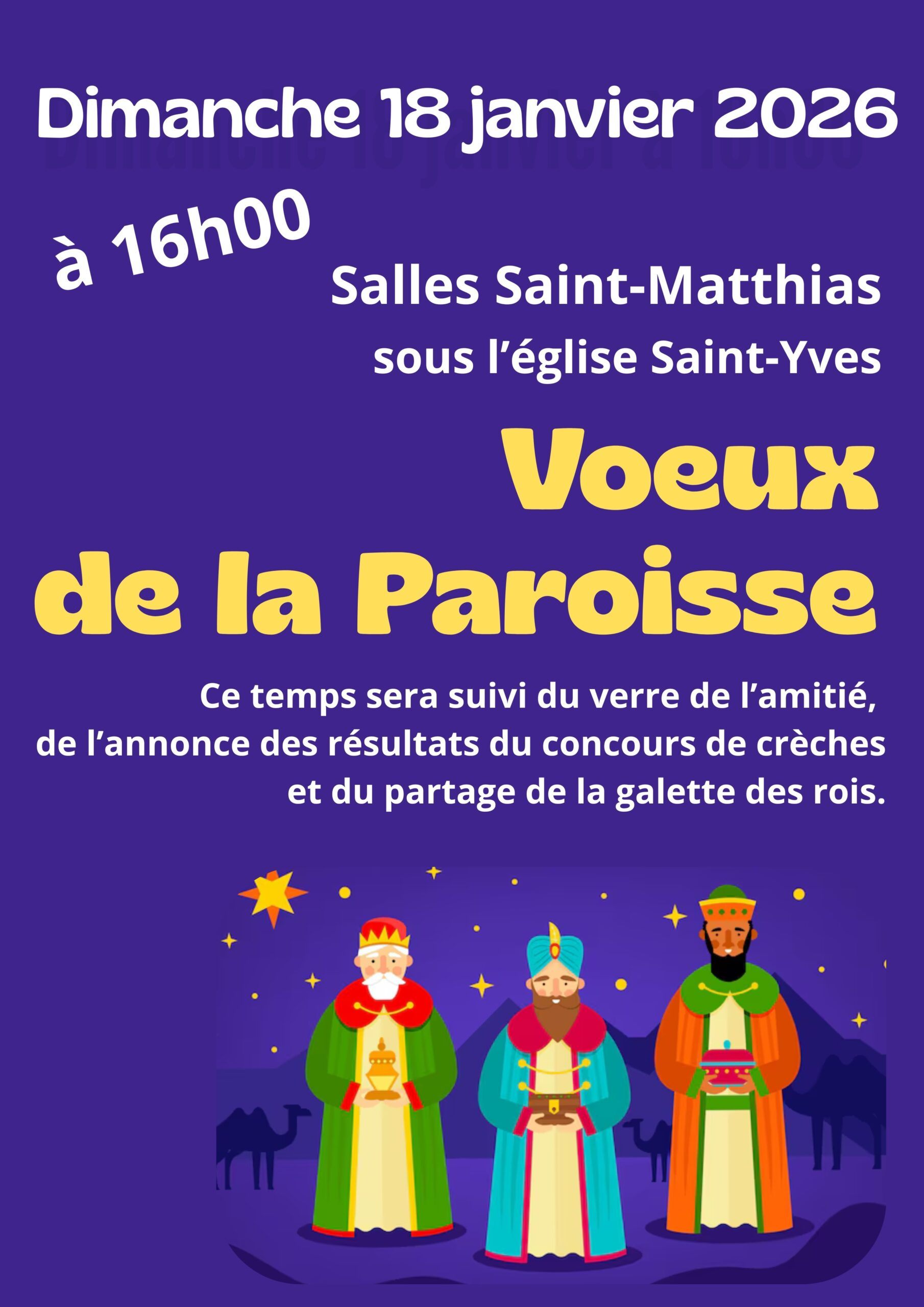 Voeux de la paroisse Saint Brieuc @ Salles Saint Matthias | Saint-Brieuc | Bretagne | France